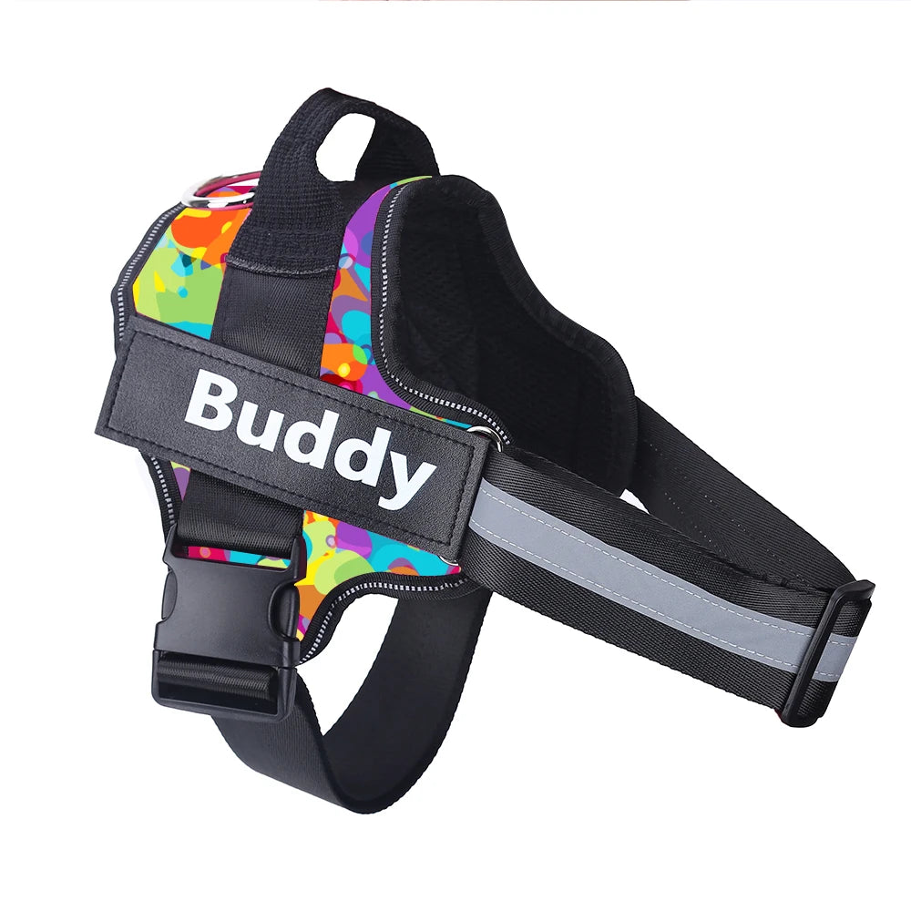 Personalized Dog Harness Reflective Breathable Pet Leash