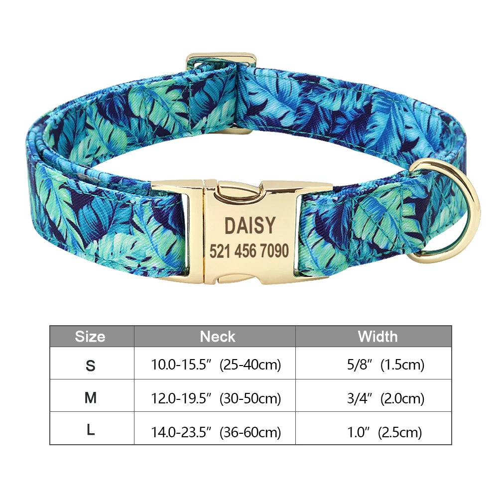 Personalized Dog Accessories Nylon Printed Dog Leash