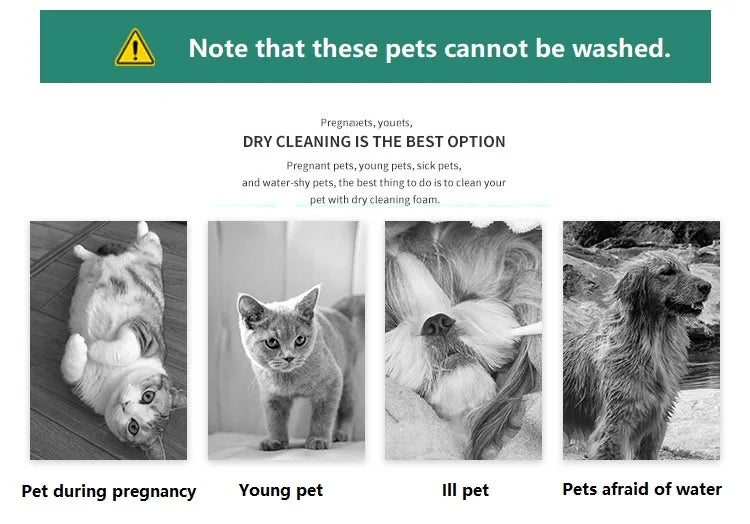 Pet Dry Cleaning Foam Water Free Puppy Shower Gel