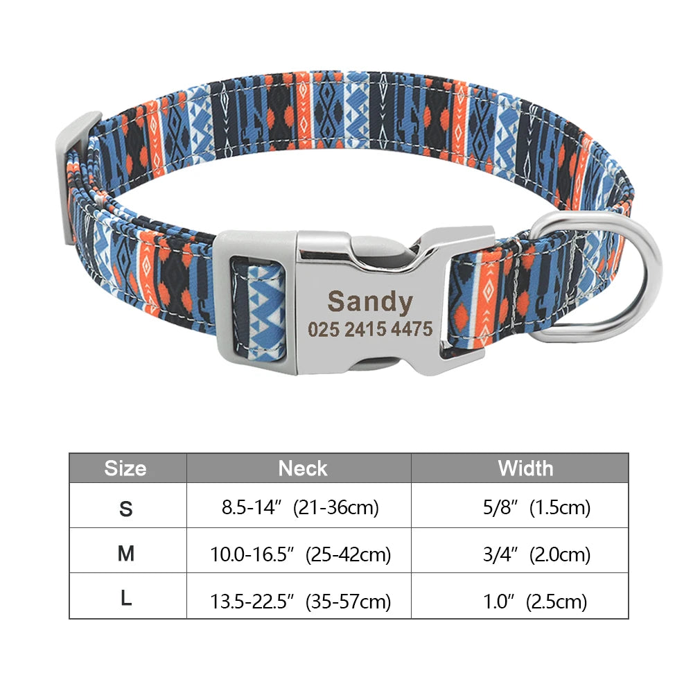 Personalized Dog Accessories Nylon Printed Dog Leash