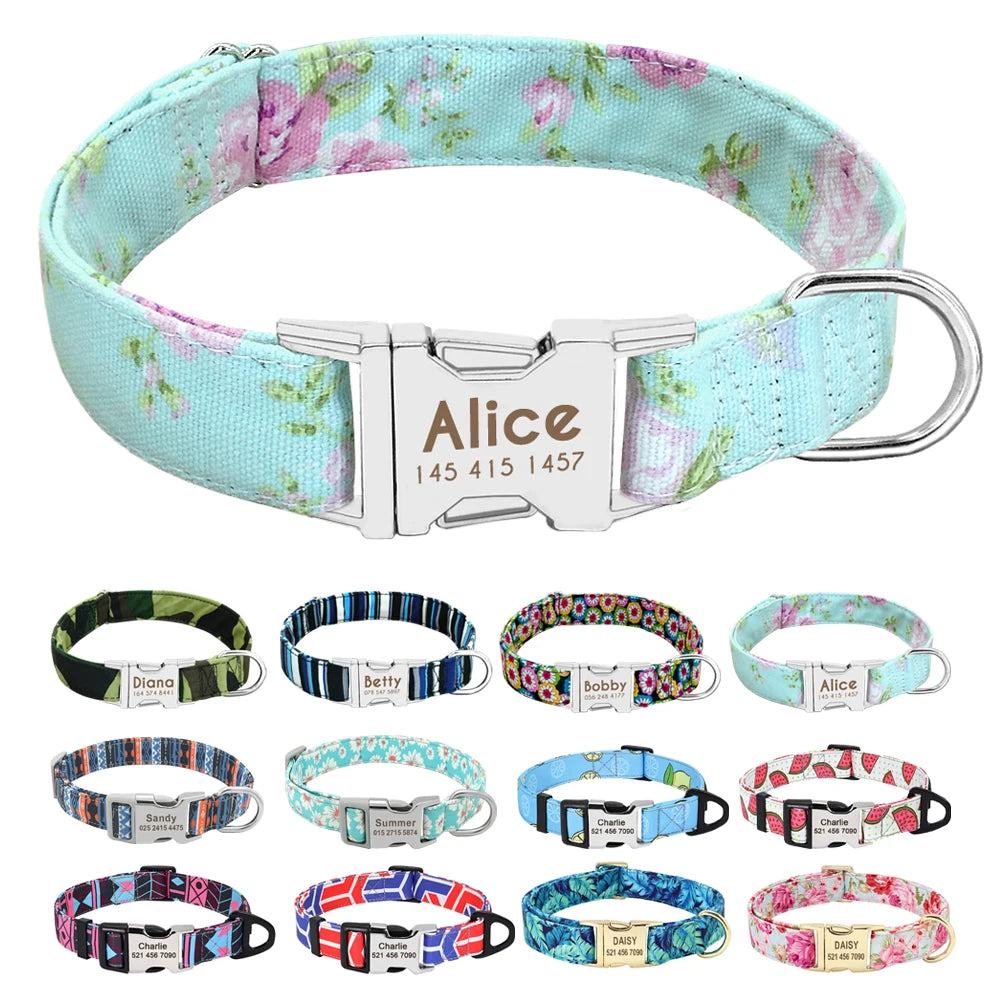 Personalized Dog Accessories Nylon Printed Dog Leash