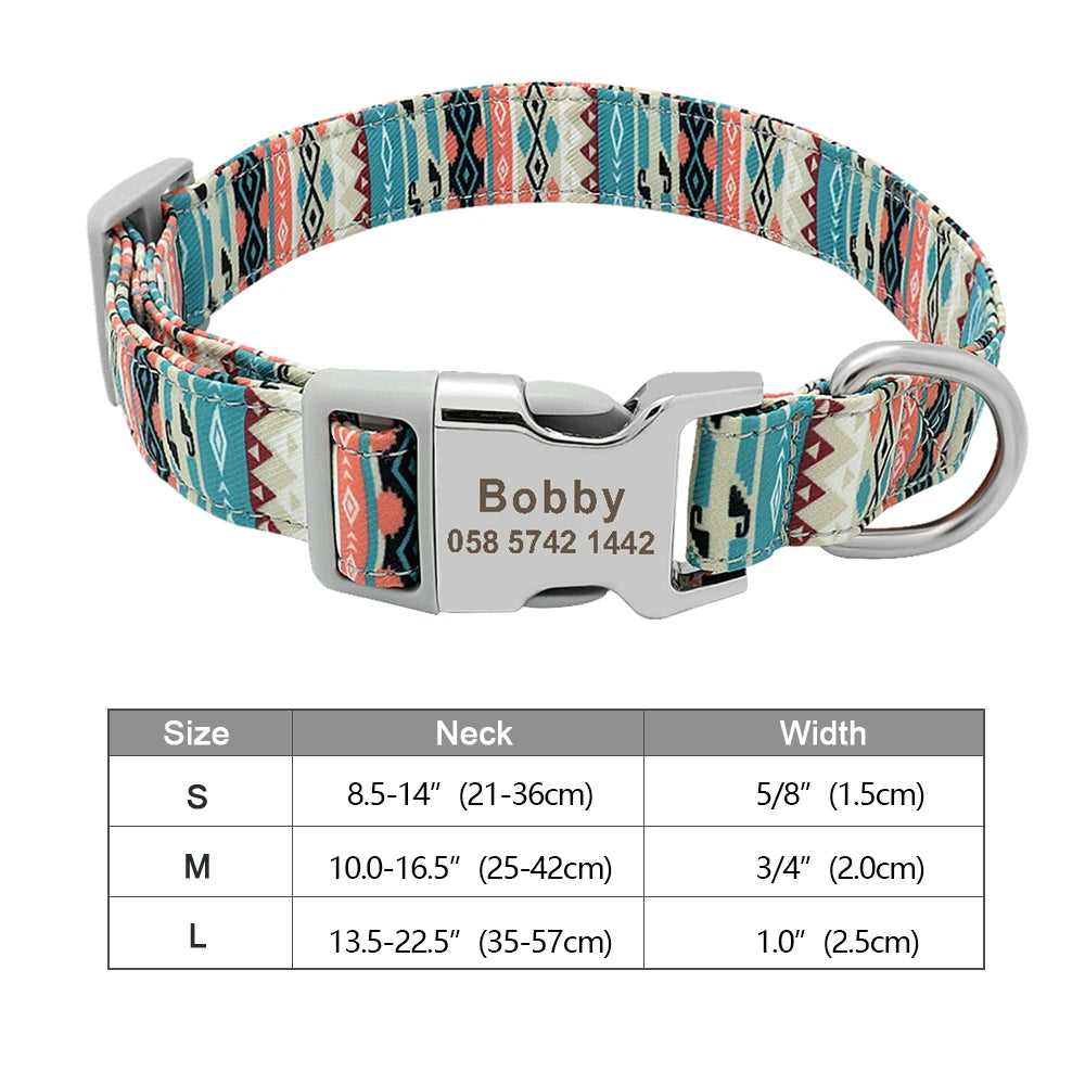 Personalized Dog Accessories Nylon Printed Dog Leash