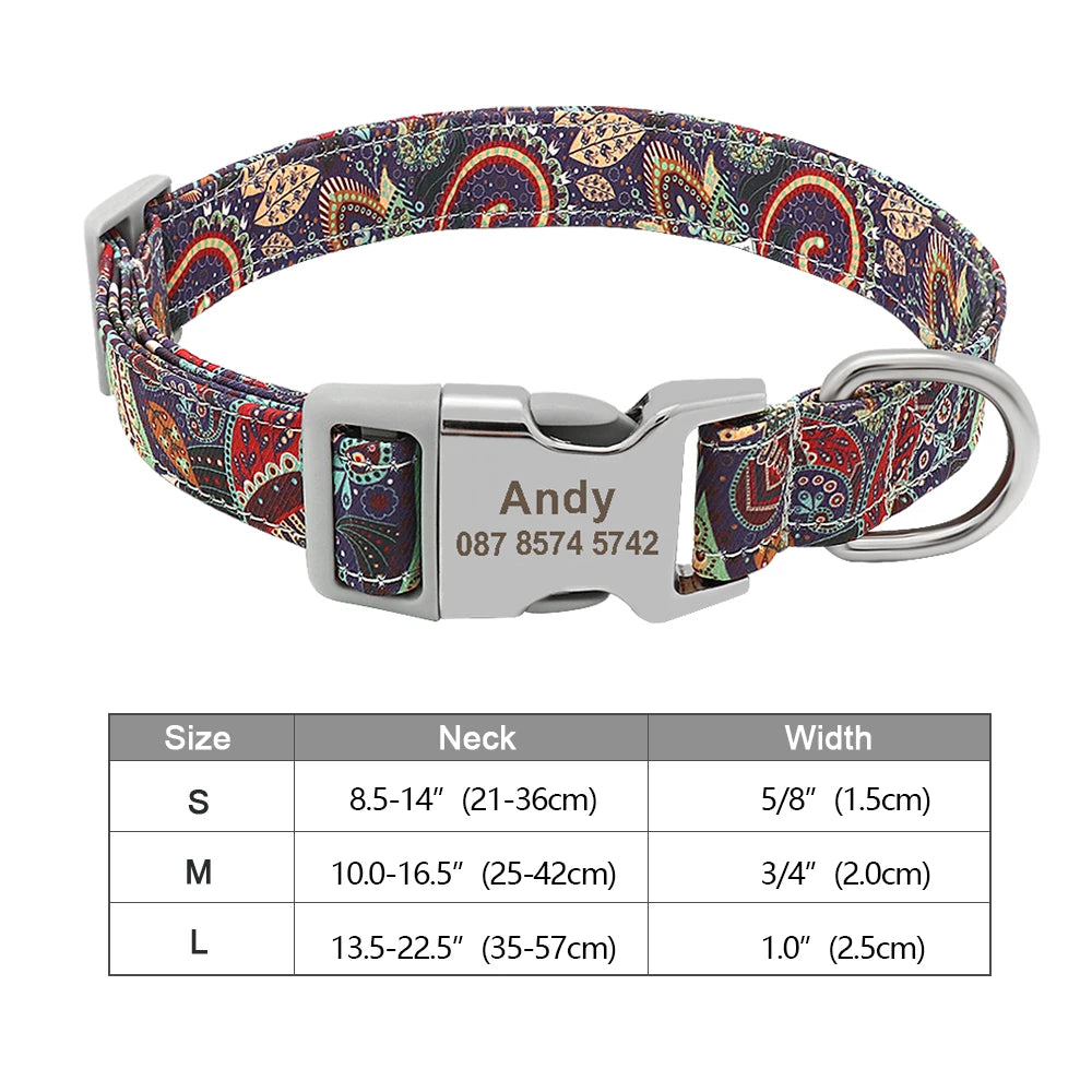 Personalized Dog Accessories Nylon Printed Dog Leash