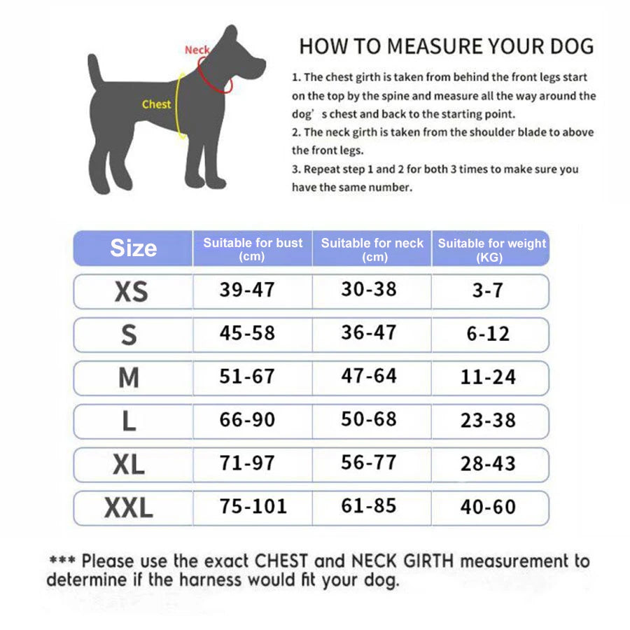 Personalized Dog Harness Reflective Breathable Pet Leash