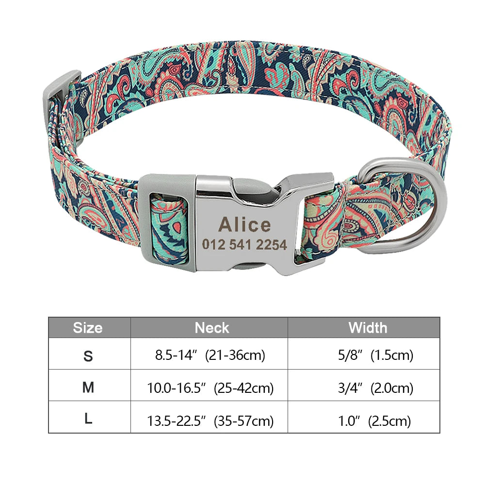 Personalized Dog Accessories Nylon Printed Dog Leash
