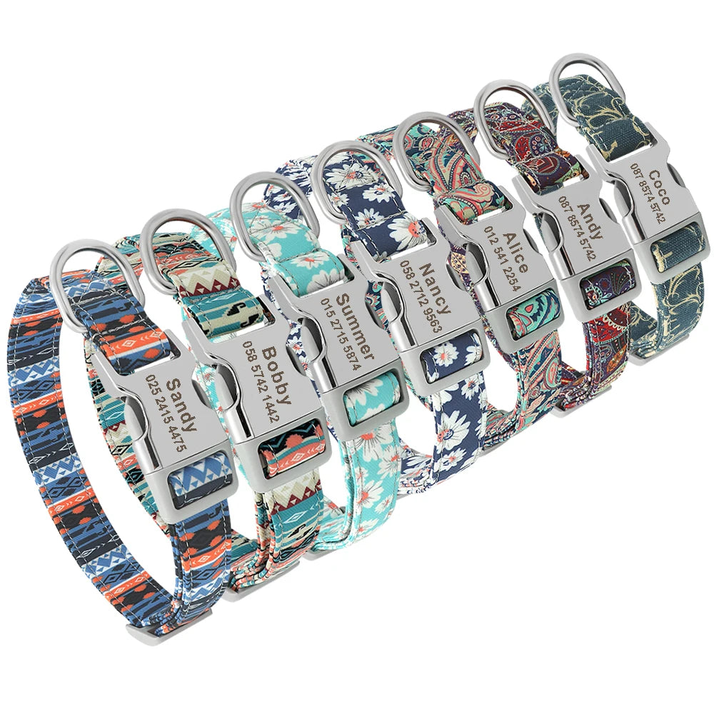 Personalized Dog Accessories Nylon Printed Dog Leash