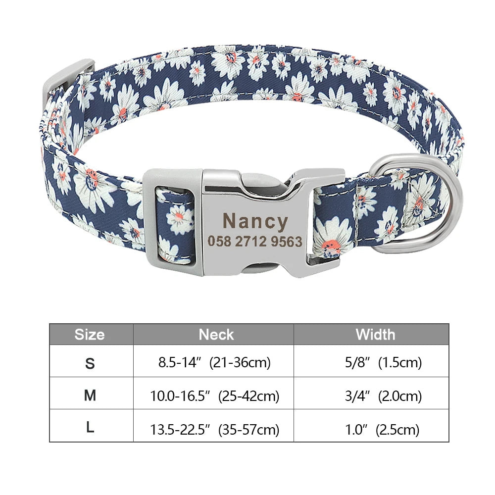 Personalized Dog Accessories Nylon Printed Dog Leash