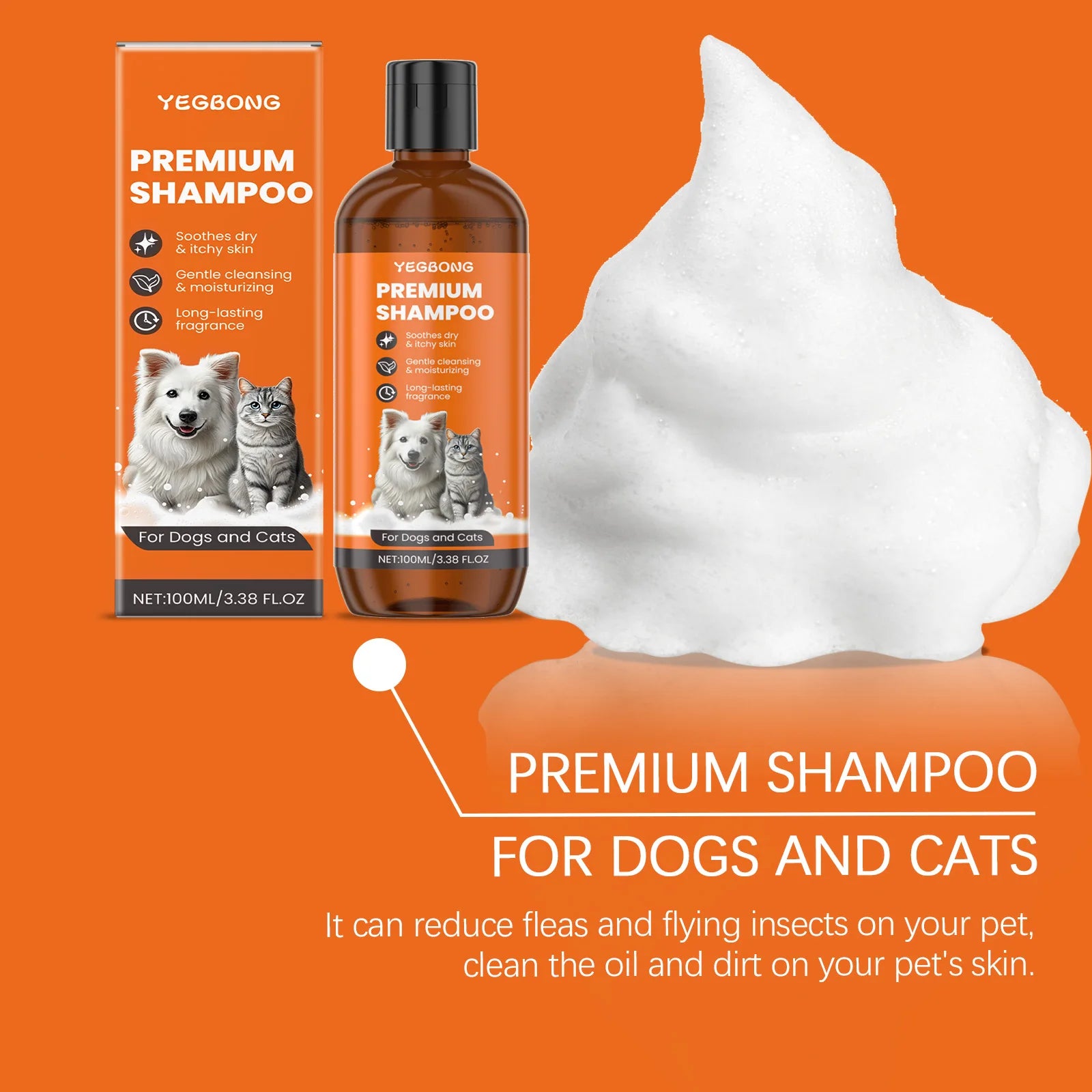Natural Pet Shampoo for Dogs & Cats Coconut Oil