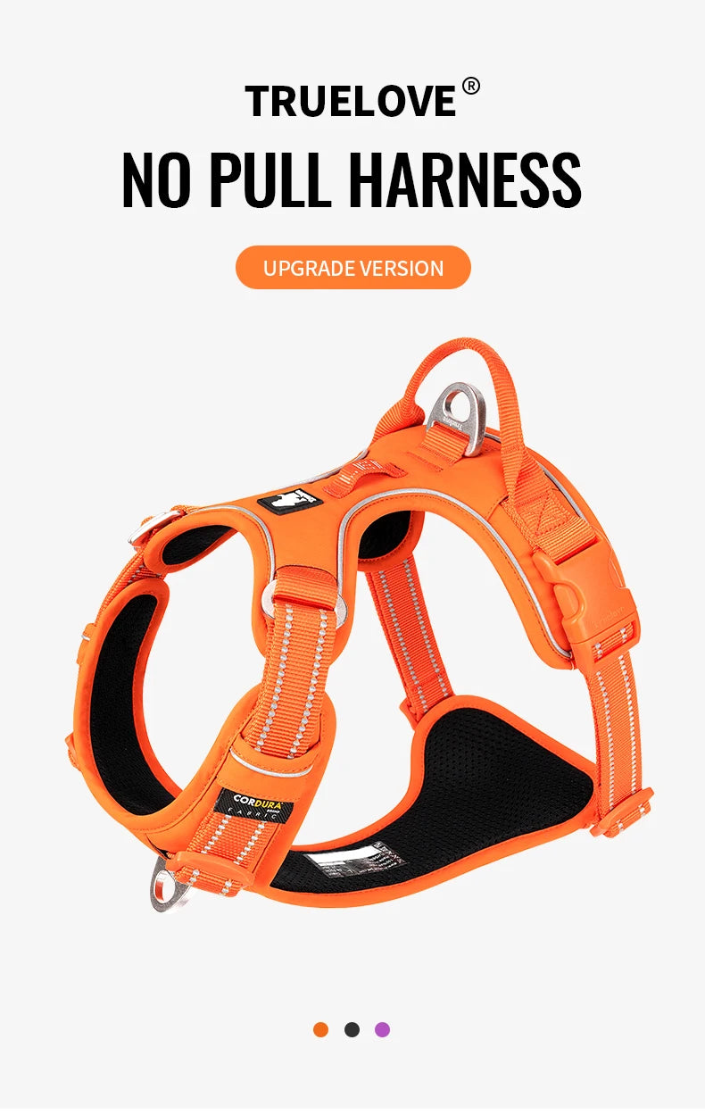 Pet Harness No Pull Nylon Reflective Dog Leash Pet Collar