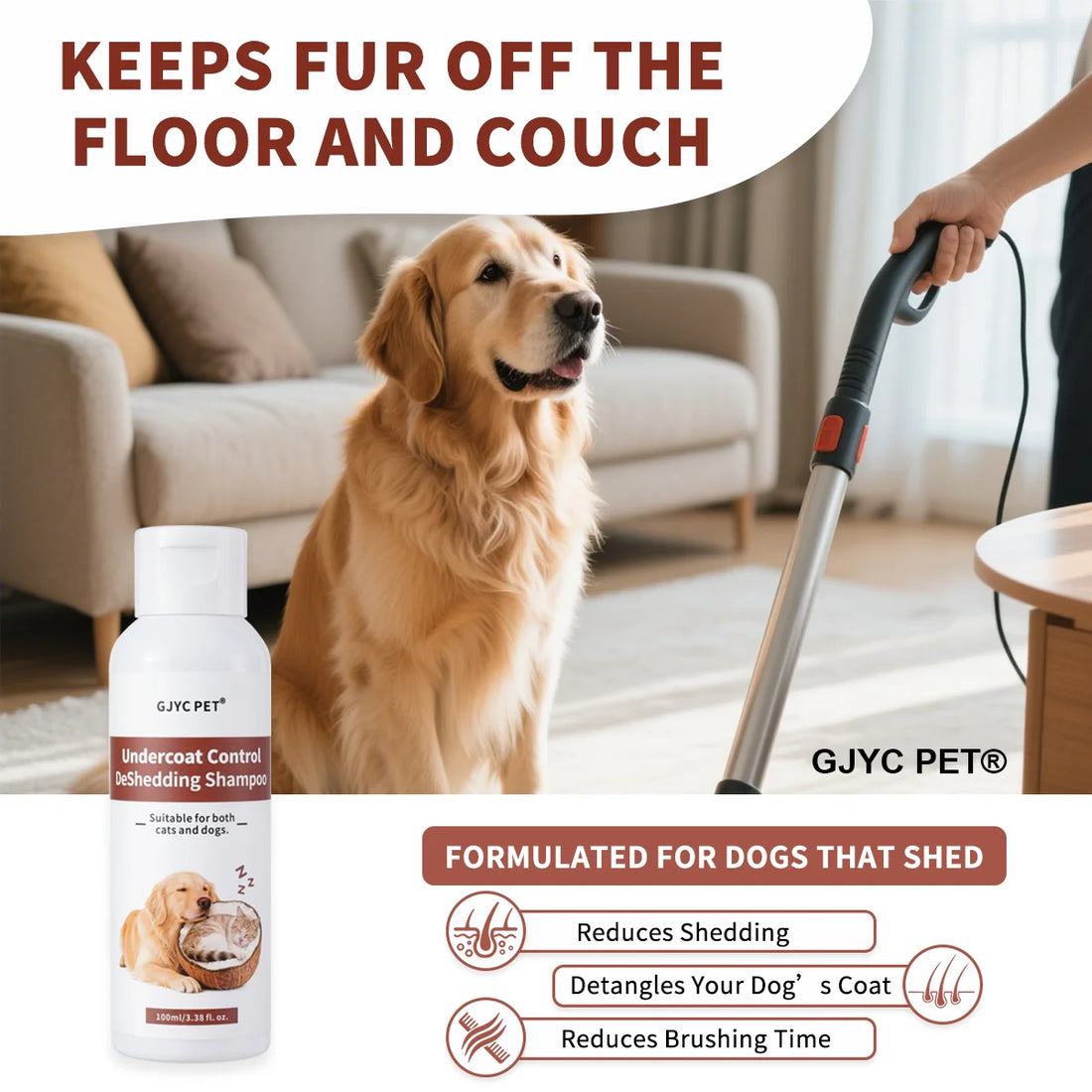 PET Professional Undercoat Control  Shampoo Hair