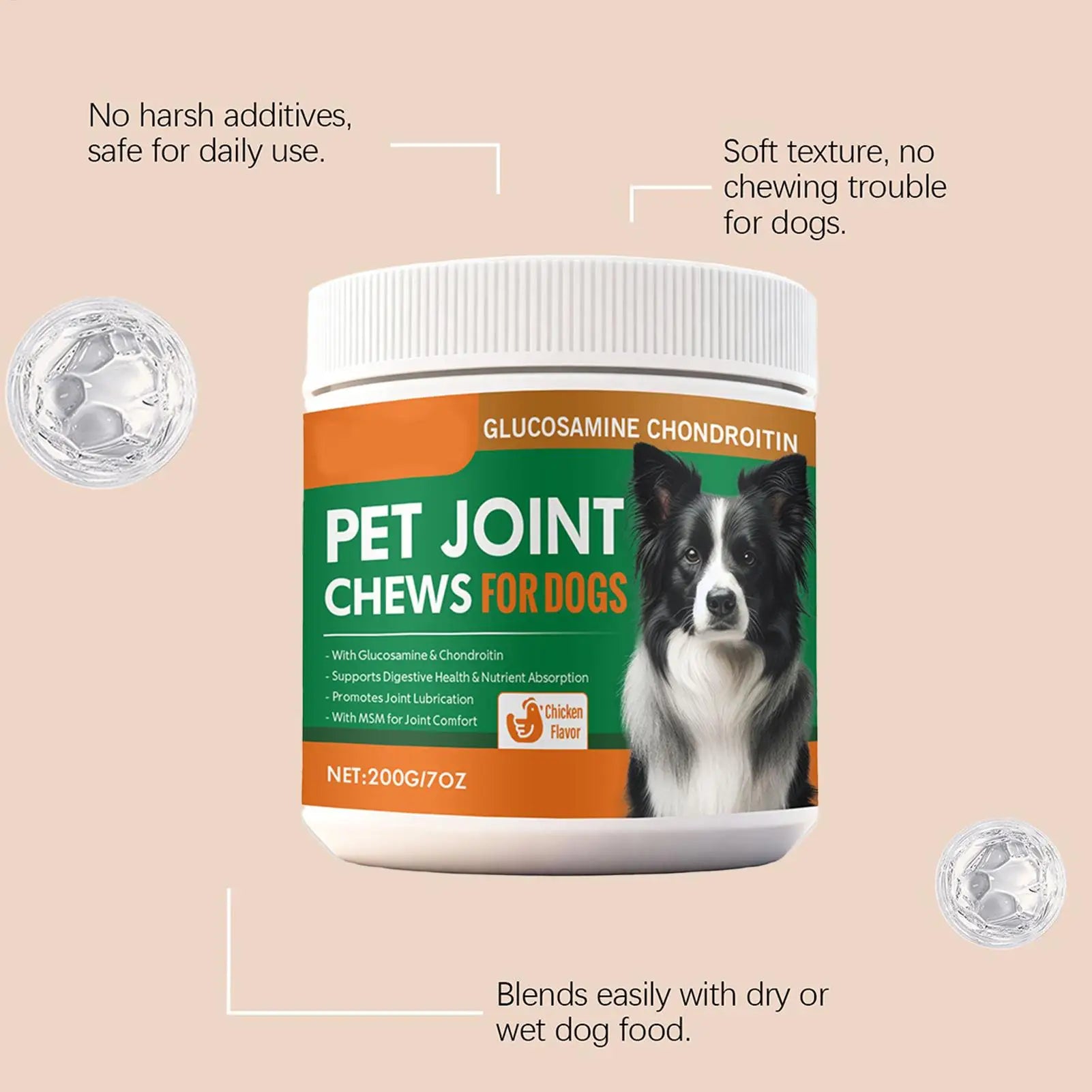 Joint Supplement For Dogs Natural Chews Pill Dry Food