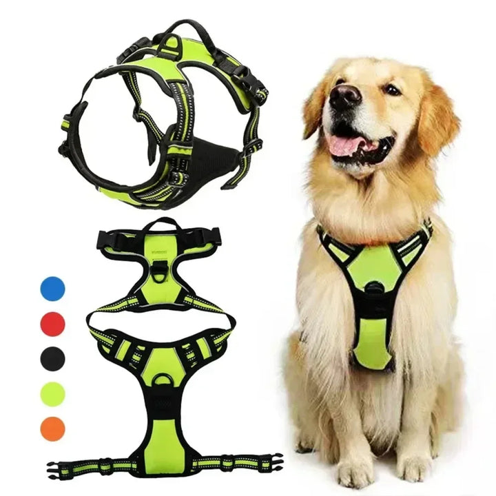 Reflective Breathable Vest Chest Strap Leash Pet Collar