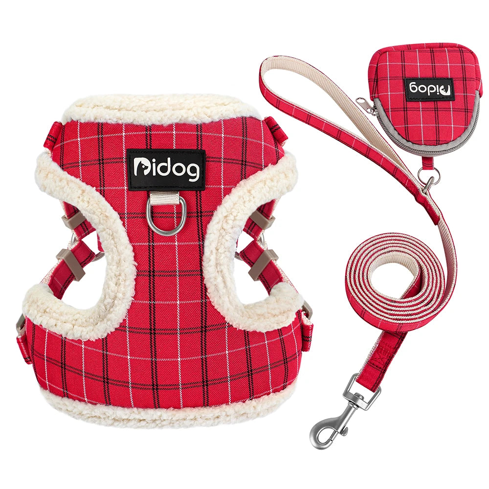 Breathable Dog Harness Leash Bag Set Leash Pet Collar