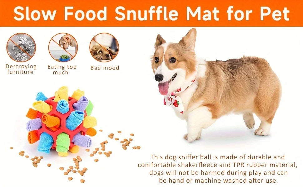 Interactive Dog Toy Sniffing Ball for Hiding Treats Treat Toys