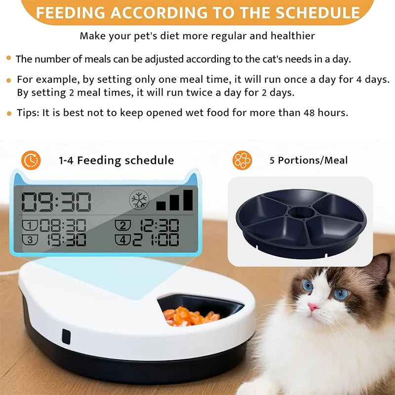 Voford Automatic Pet Feeder Wet Food with Cooling