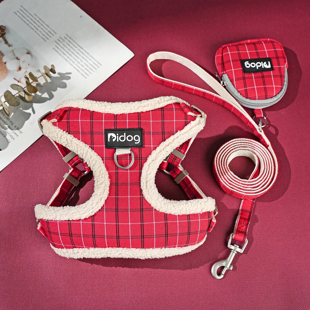 Breathable Dog Harness Leash Bag Set Leash Pet Collar