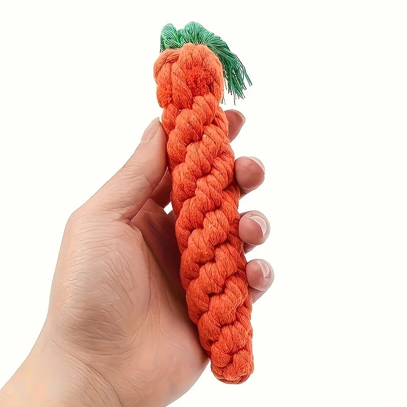 Carrot-Shaped Dog Chew Toys Durable Polyester Fetch Toys