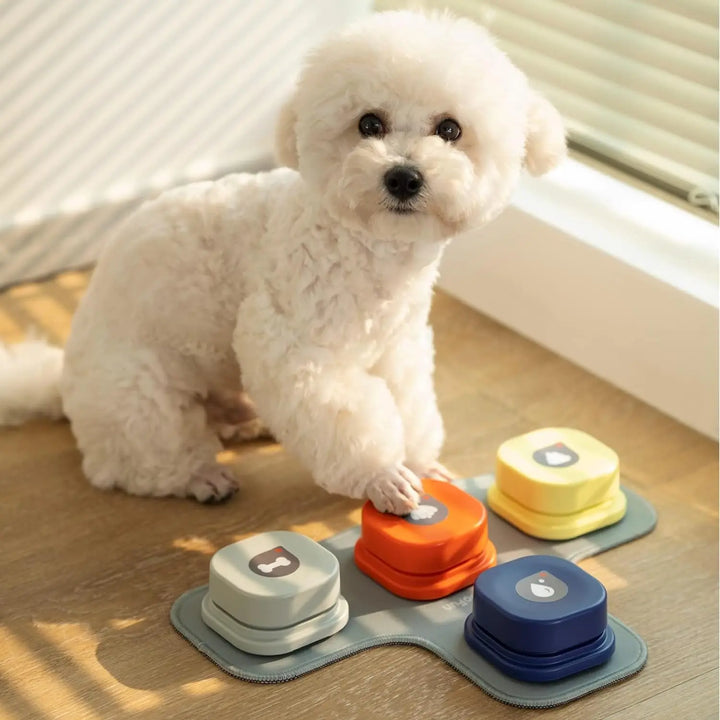 Mewoofun Dog Buttons with Rubber Mat Recordable Dog