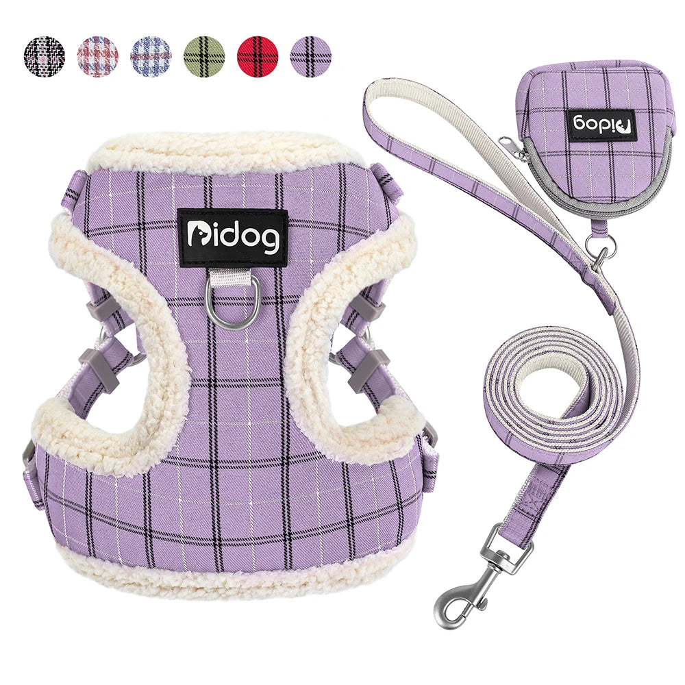 Breathable Dog Harness Leash Bag Set Leash Pet Collar