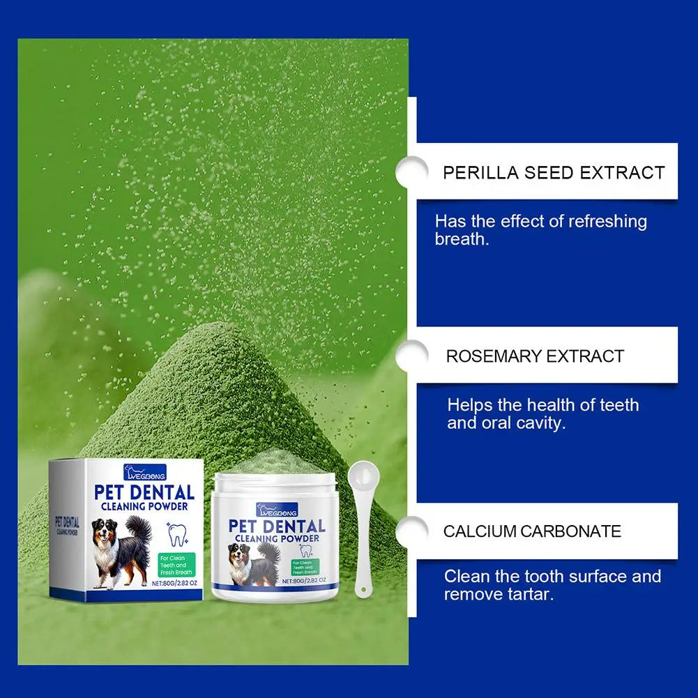 Dog Teeth Cleaning Powder Oral Dog Dental Care Powder