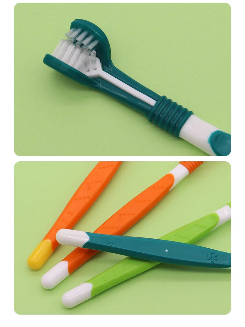 Pet Toothbrush Dog Plastic Toothbrush Removing Dental Care