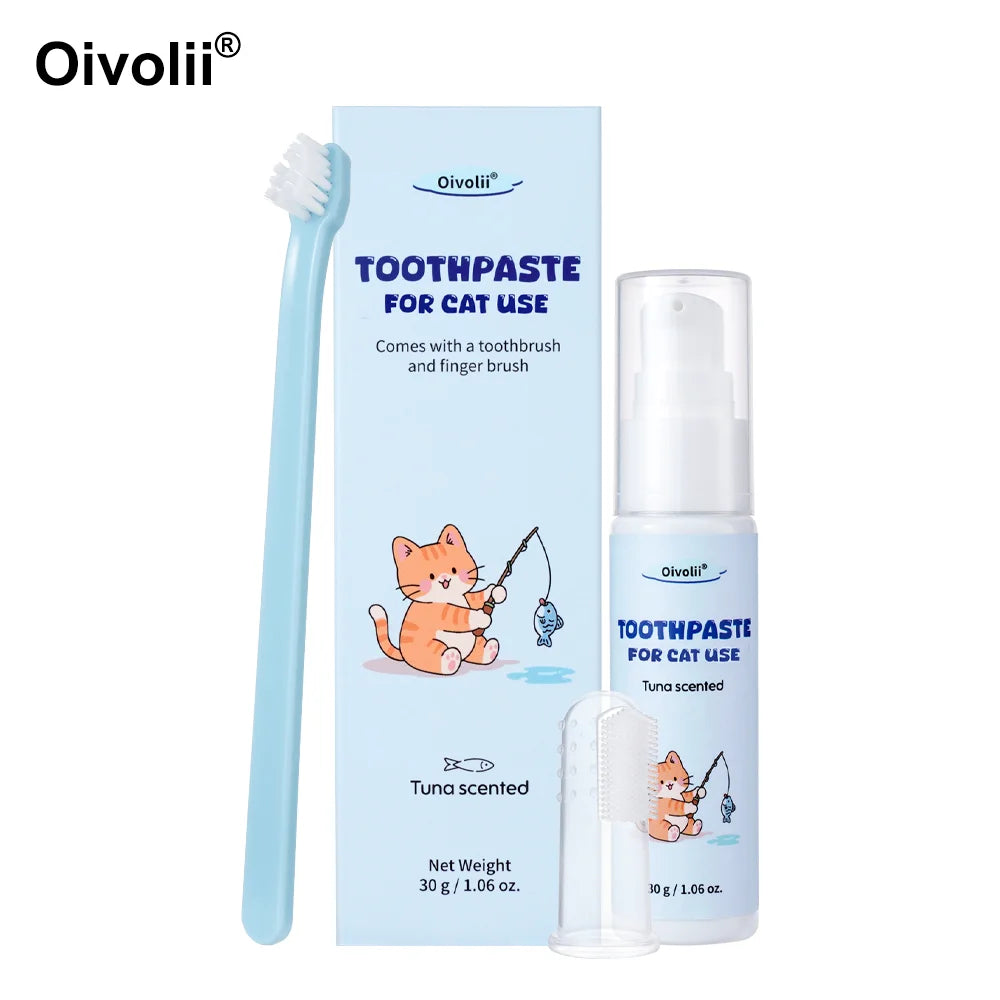 Tuna Flavored Cat Toothpaste Safe Dog Dental Care