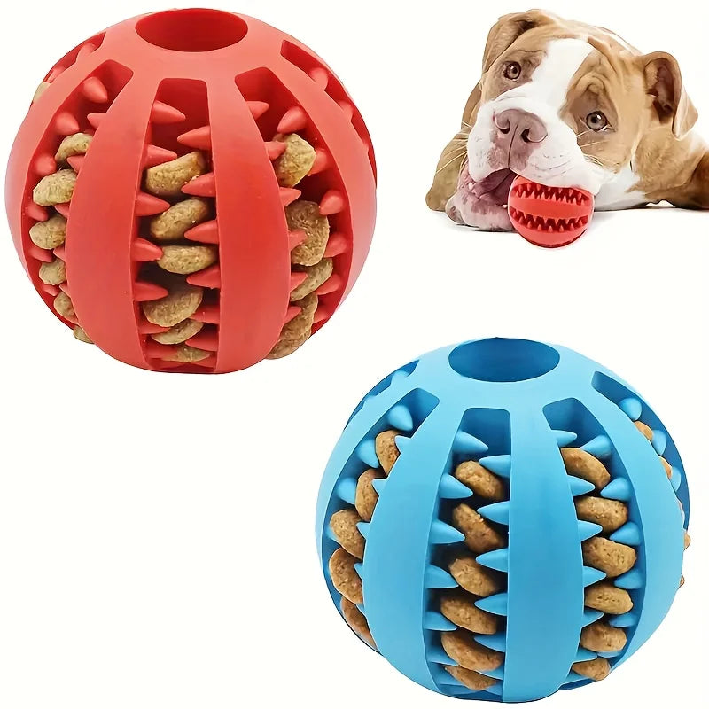 Interactive Dog Chew Toys Treat Dispenser Cleaning Balls