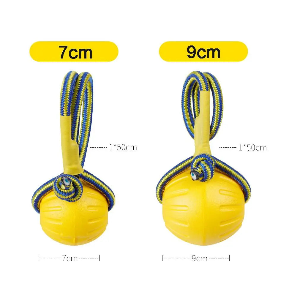 Yellow Rubber Ball Pet Dog Training Chew Play Fetch Toys