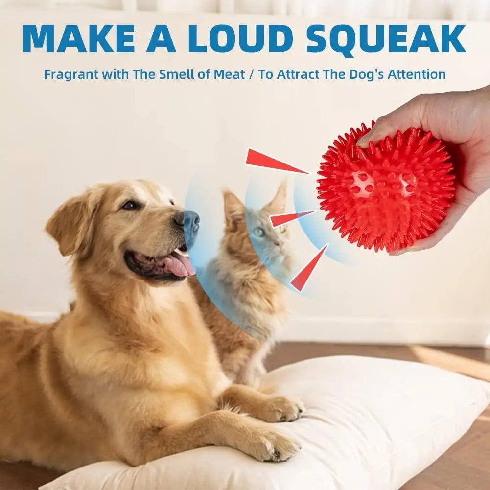 Dog Toys Spiky Balls Cleans Teeth and Gum Chewers