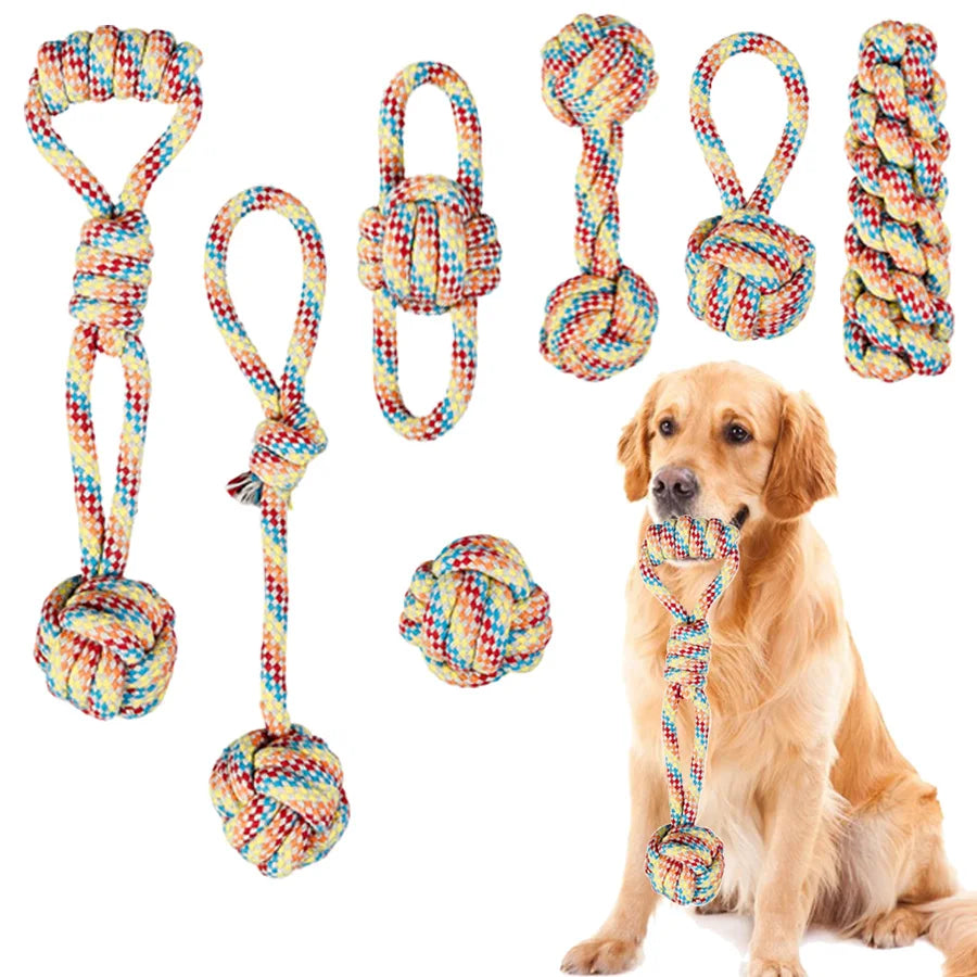Dog Tug Rope Toys Strong Durable Chew Fetch Toys Dogs