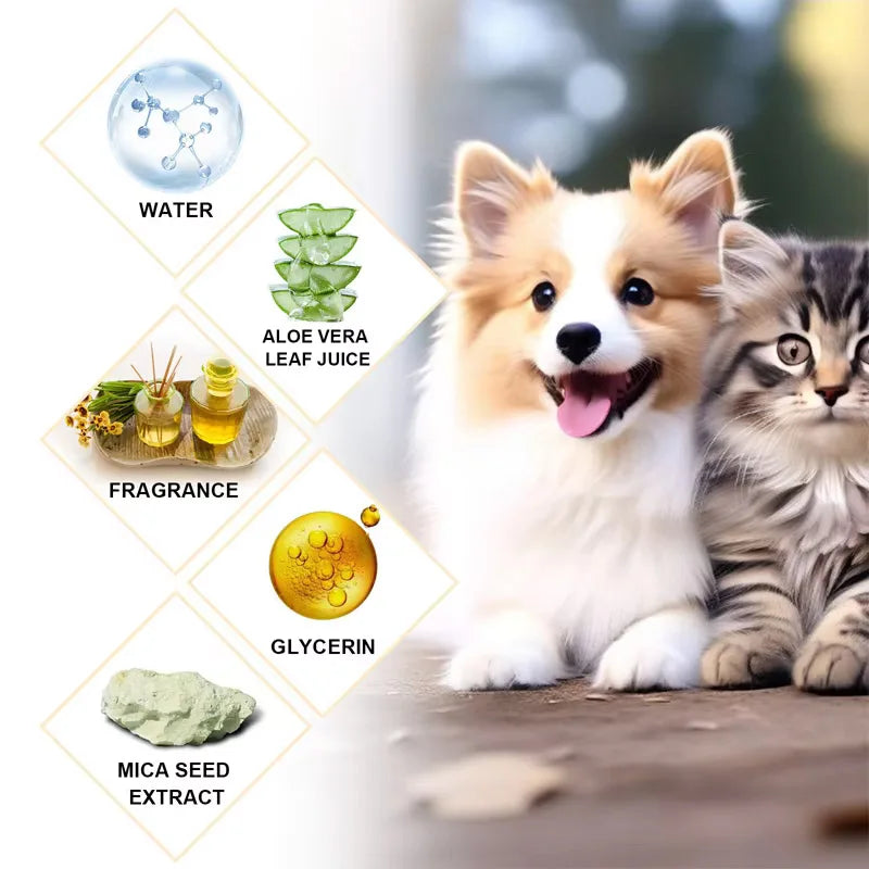 Pet shampoo is gentle and clean Pet dog hair shampoo
