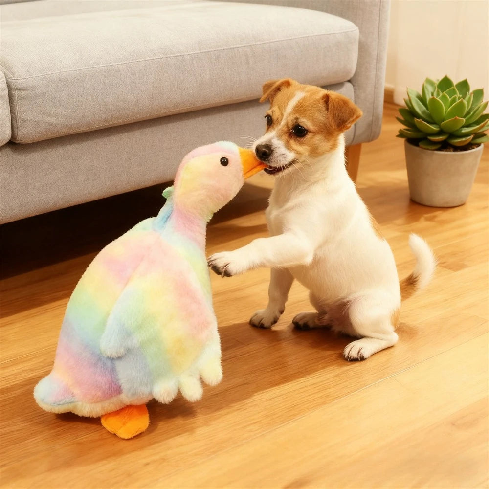 Colorful Duck Plush Toy for Dogs Relax Pet Buddy