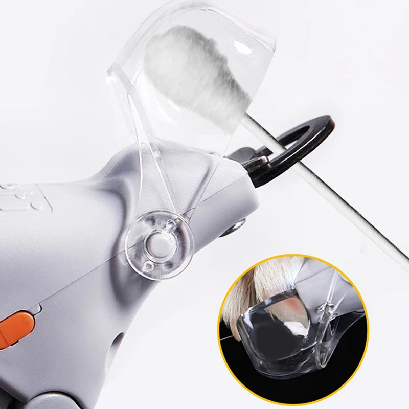Pet cat and dog nail clippers with LED light cleaning supplies