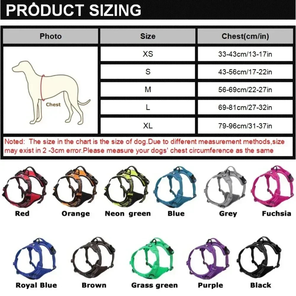 Reflective Breathable Vest Chest Strap Leash Pet Collar