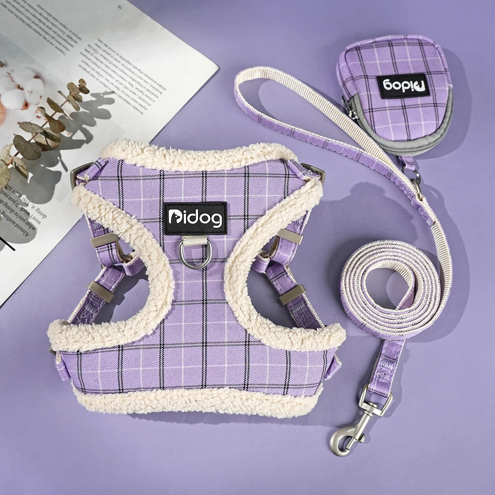Breathable Dog Harness Leash Bag Set Leash Pet Collar