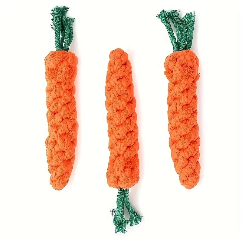 Carrot-Shaped Dog Chew Toys Durable Polyester Fetch Toys