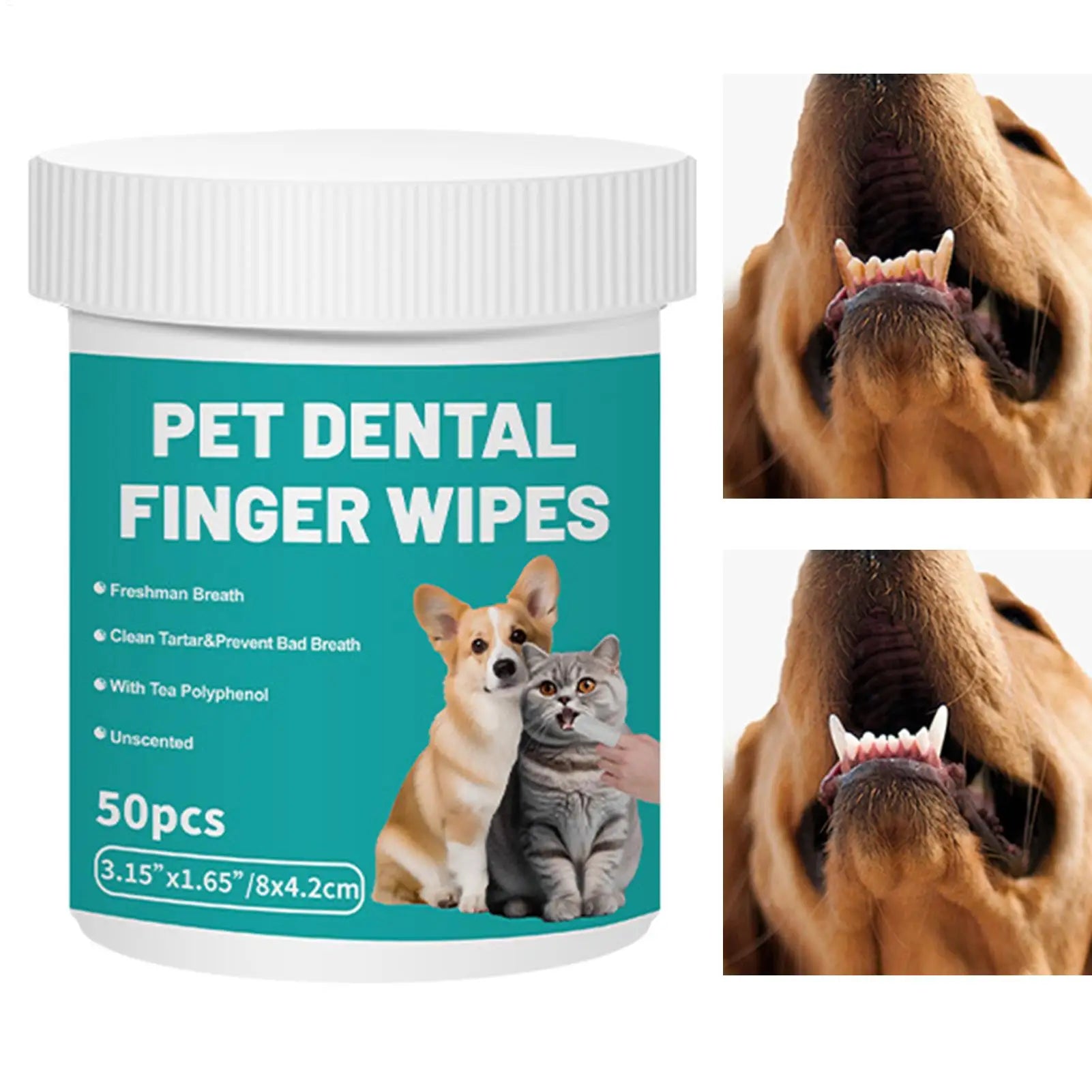 Teeth Cleaning Wipes Dental Finger Wipes Dog Dental Care
