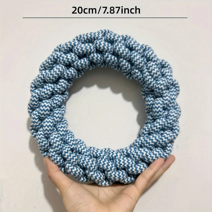 Durable Rope Dog Chew Toy-Twisted Ring Design toys