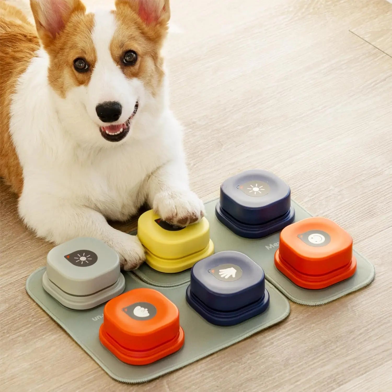 Mewoofun Dog Buttons with Rubber Mat Recordable Dog