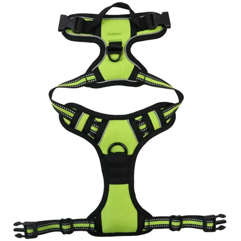 Reflective Breathable Vest Chest Strap Leash Pet Collar
