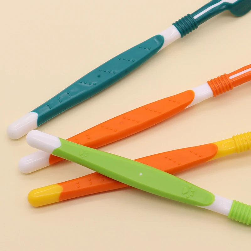 Pet Toothbrush Dog Plastic Toothbrush Removing Dental Care
