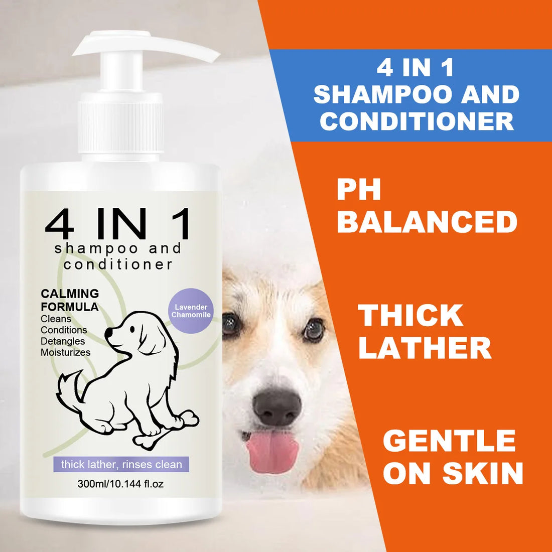 Pet shampoo and conditioner Special shampoo for dog