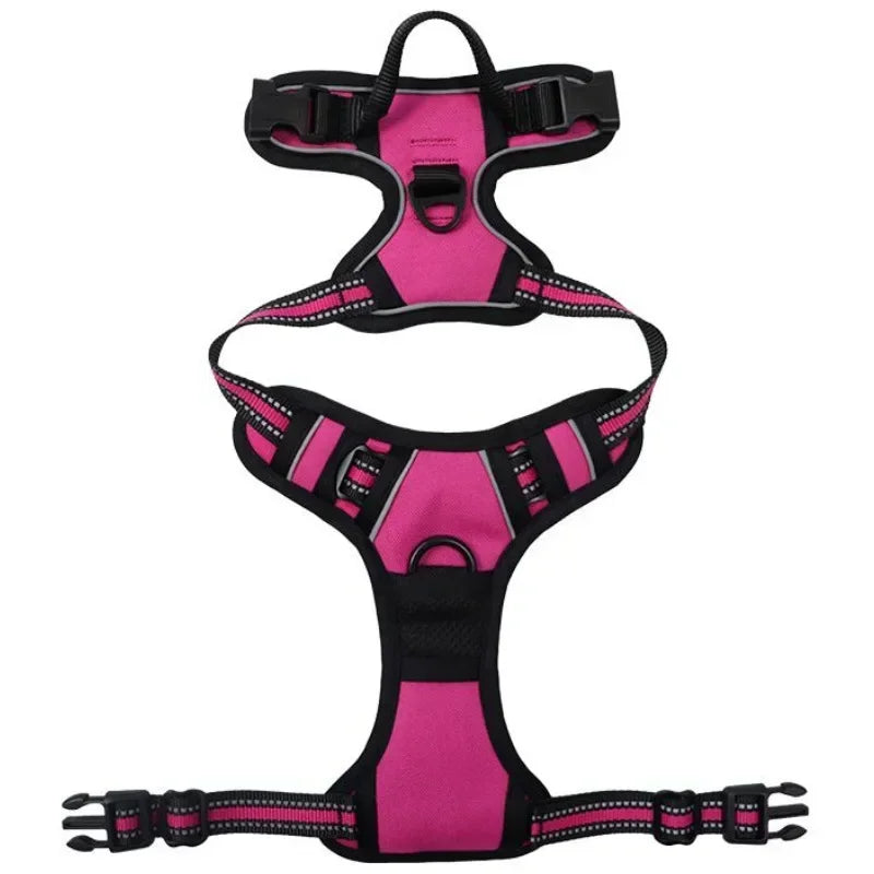 Reflective Breathable Vest Chest Strap Leash Pet Collar