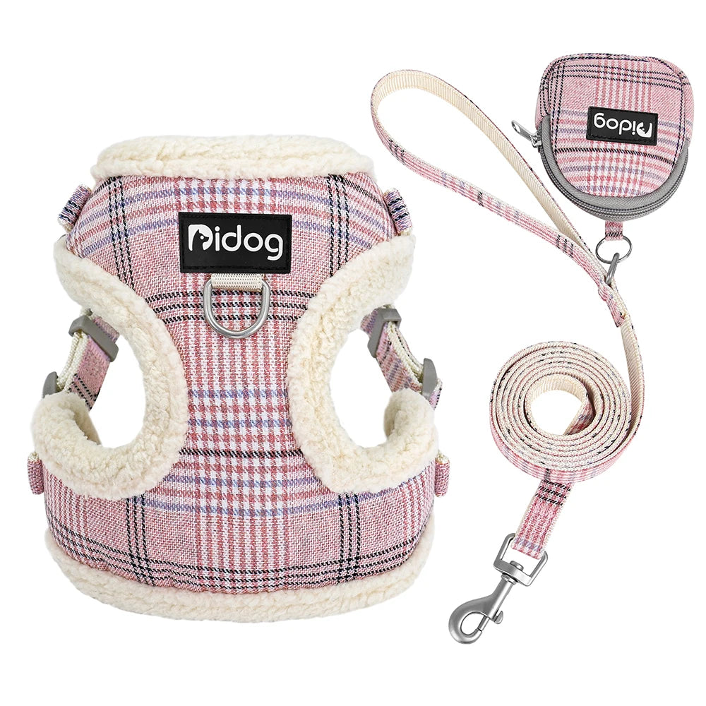 Breathable Dog Harness Leash Bag Set Leash Pet Collar