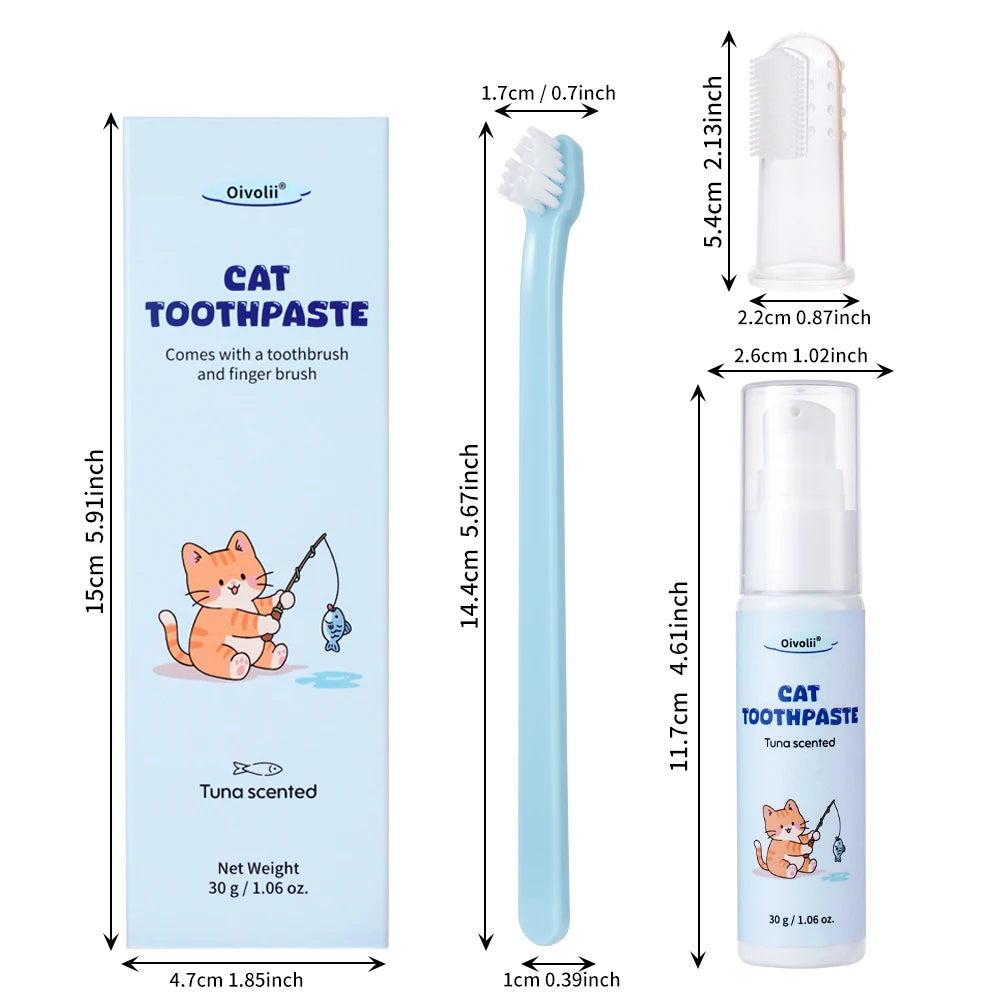 Tuna Flavored Cat Toothpaste Safe Dog Dental Care