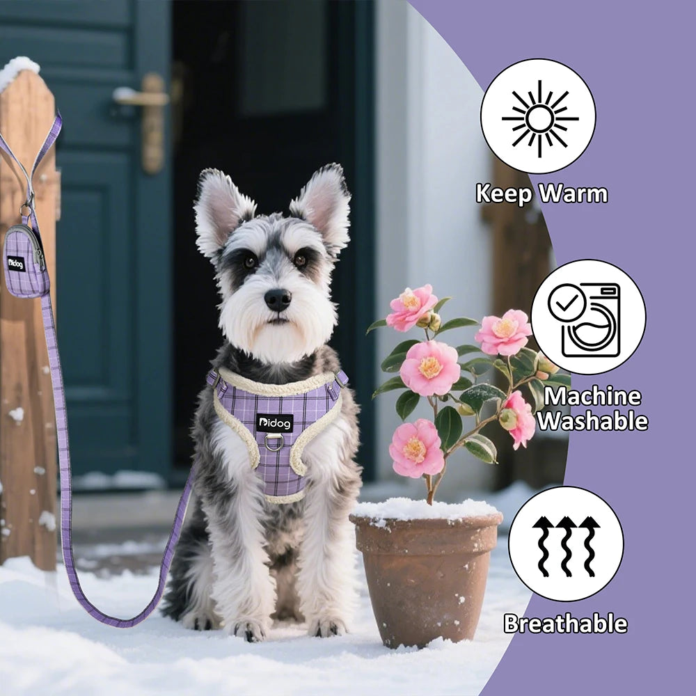 Breathable Dog Harness Leash Bag Set Leash Pet Collar