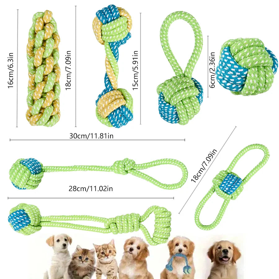 Dog Tug Rope Toys Strong Durable Chew Fetch Toys Dogs