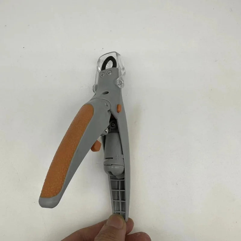 Pet cat and dog nail clippers with LED light cleaning supplies