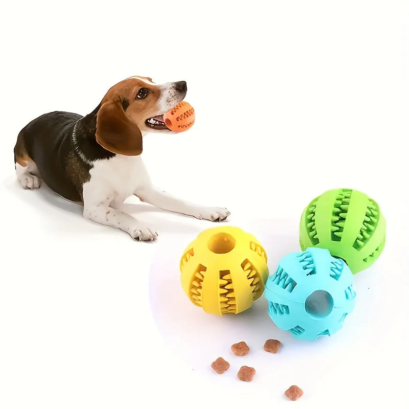 Interactive Dog Chew Toys Treat Dispenser Cleaning Balls