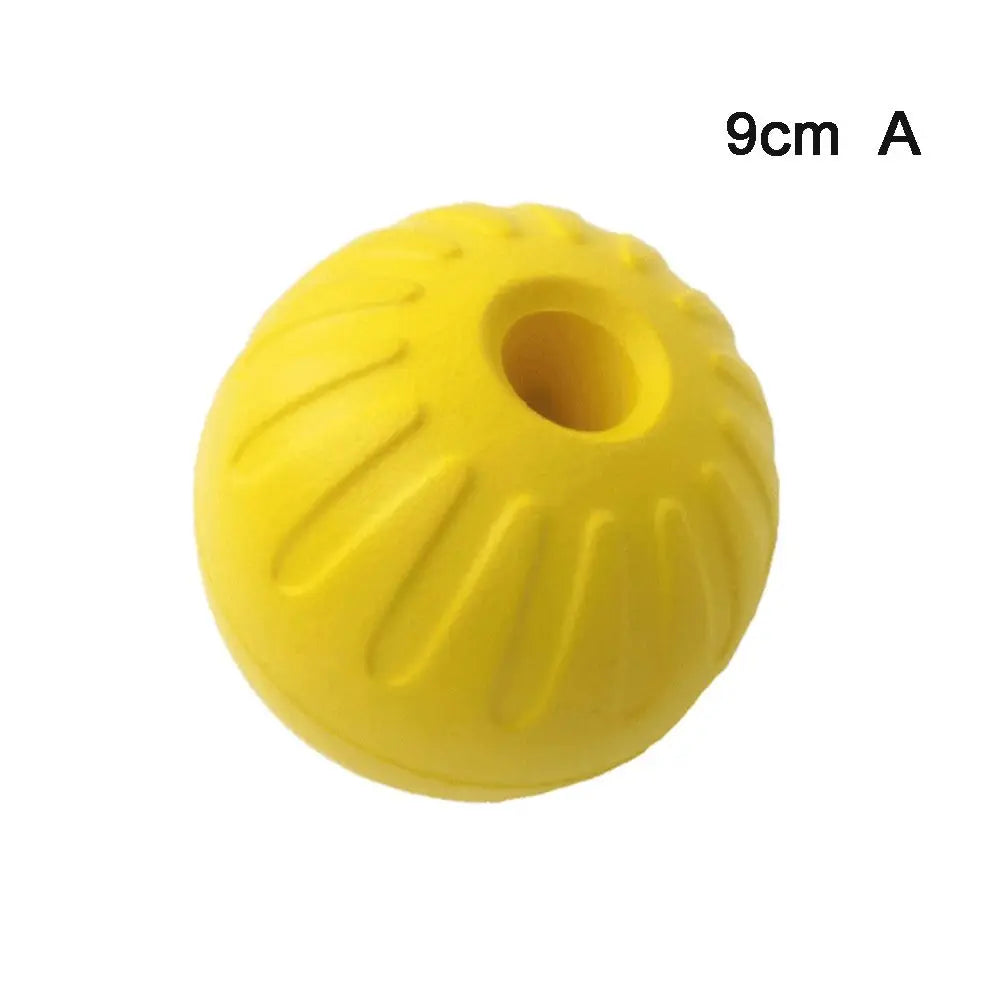 Yellow Rubber Ball Pet Dog Training Chew Play Fetch Toys